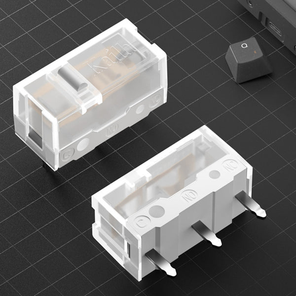 2pcs 3pcs Kailh White Sword Micro Switch 100M life For gaming mouse 3 Pin used on computer mouse mice left right button 25g