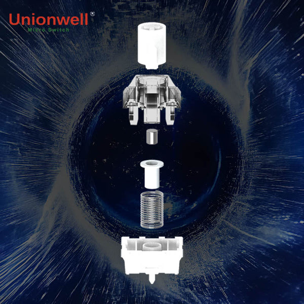Unionwell Polar Magnetic Switch Xueyao Magnetic Switch Snow Shine Switch RGB Linear for Magnetic mechanical keyboard Pre Lubed Long Spring 45g 480Gs