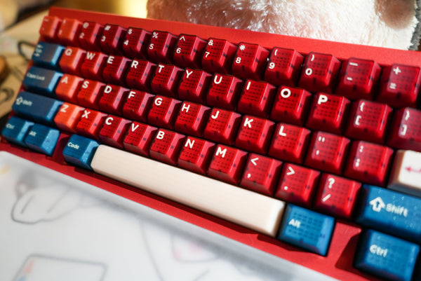 [GBEXTRAS] HifiFox x Domikey Red Bean Keycaps ABS Cherry profile Doubleshot Semi transparent