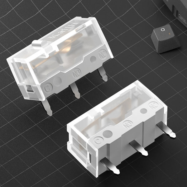 2pcs 3pcs Kailh White Sword Micro Switch 100M life For gaming mouse 3 Pin used on computer mouse mice left right button 25g