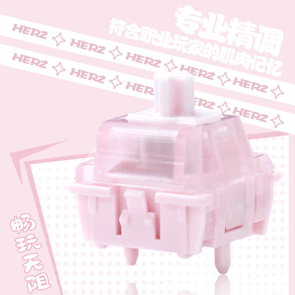 Phynikeys Herz Magnetic Switch Pink Switch Linear for Magnetic Keyboard 32g 45g 100m 3.3mm Pre Lubed 750Gs 850Gs