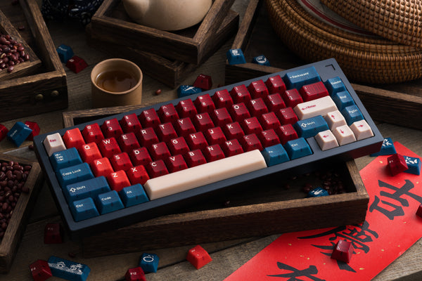 [GBEXTRAS] HifiFox x Domikey Red Bean Keycaps ABS Cherry profile Doubleshot Semi transparent