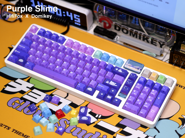 [CLOSED][GB] HifiFox X Domikey Seven Elements Slime スライム Keycaps ABS doubleshot silk screen print Cherry profile semi clear