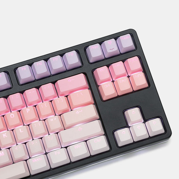 Taihao Sakura Michi Keycap PBT Doubleshots Keycap OEM Profile for mechanical keyboard gradient For Made68 EV63 Wooting 60he 80