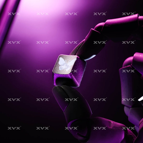 XVX IMD Butterfly Keycap Keycaps For Gaming Mechanical Keyboard MX Switch Light Through Pink White Blue Silver Black