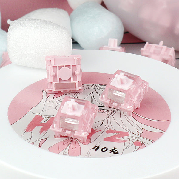 Phynikeys Herz Magnetic Switch Pink Switch Linear for Magnetic Keyboard 32g 45g 100m 3.3mm Pre Lubed 750Gs 850Gs