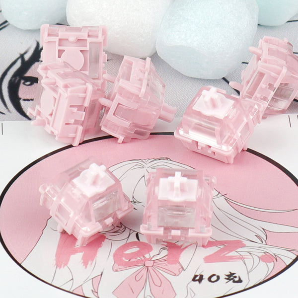 Phynikeys Herz Magnetic Switch Pink Switch Linear for Magnetic Keyboard 32g 45g 100m 3.3mm Pre Lubed 750Gs 850Gs