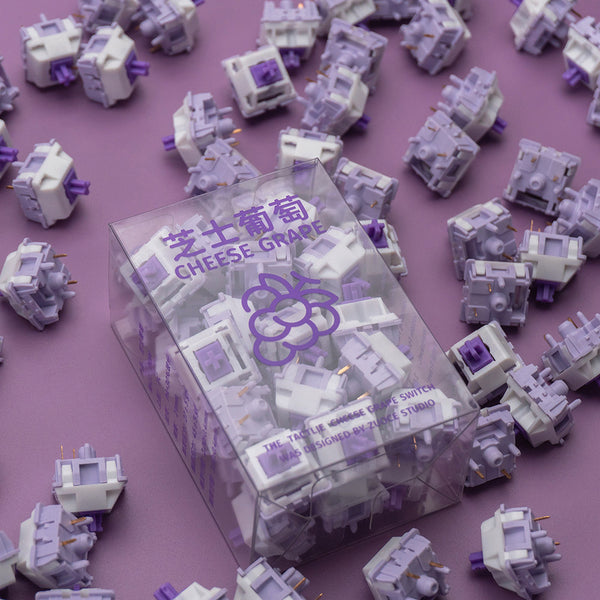Zuoce Cheese Grape Switch Tactile 27g 45g MX switch for mechanical keyboard Factory Lubed Long Srping PC PA POM