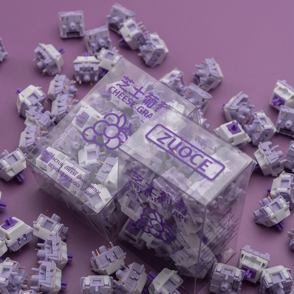Zuoce Cheese Grape Switch Tactile 27g 45g MX switch for mechanical keyboard Factory Lubed Long Srping PC PA POM