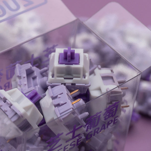 Zuoce Cheese Grape Switch Tactile 27g 45g MX switch for mechanical keyboard Factory Lubed Long Srping PC PA POM