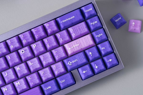 [CLOSED][GB] HifiFox X Domikey Seven Elements Slime スライム Keycaps ABS doubleshot silk screen print Cherry profile semi clear