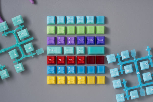 [CLOSED][GB] HifiFox X Domikey Seven Elements Slime スライム Keycaps ABS doubleshot silk screen print Cherry profile semi clear