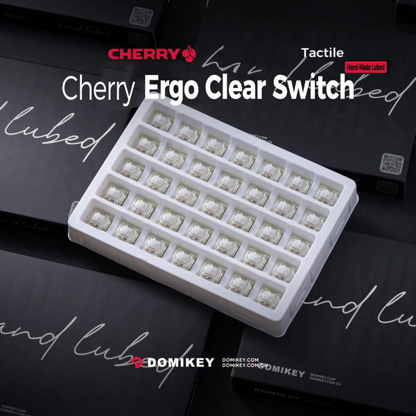 Domikey Cherry MX RGB ERGO Clear Switch Tactile SMD RGB 40g 55g Switch for mechanical keyboard Milky White Clear Hand Lubed