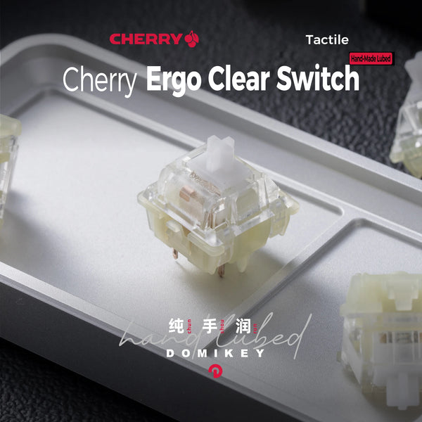 Domikey Cherry MX RGB ERGO Clear Switch Tactile SMD RGB 40g 55g Switch for mechanical keyboard Milky White Clear Hand Lubed