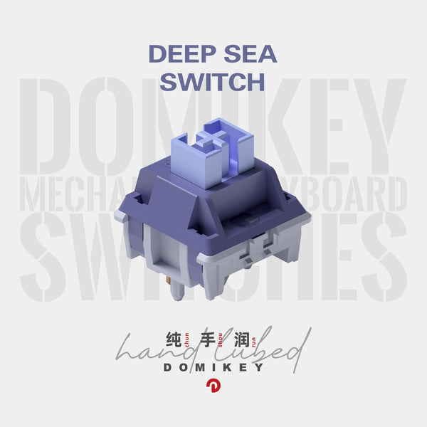 Domikey Deep Sea Switch RGB SMD Linear Ocean Switch 42g 52g Switches For Gaming Mechanical keyboard mx stem Nylon POM Hand Lubed