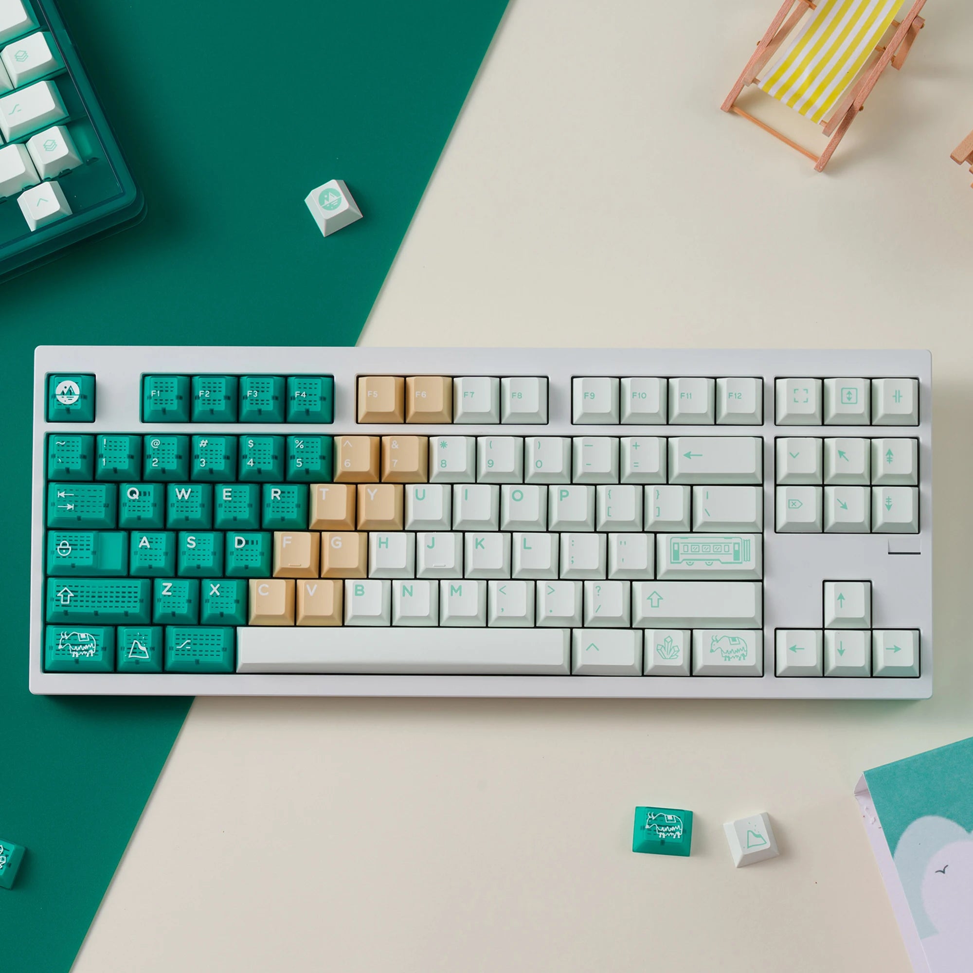 Domikey X JU Salt Lake Keycap Set ABS Doubleshots Tech Cherry Domikey X JU Salt Lake Keycap Set ABS Doubleshots Tech Cherry