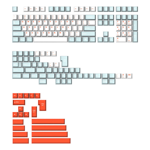 GJ Salmon Keycap PBT Doubleshot cherry Profile for mx keyboard Ghost Judges 60 65 87 104 bm60 bm65 xd64 bm68 cstc75 mk870 vn96