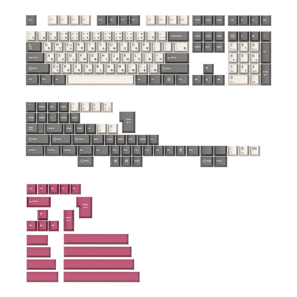 GJ Space Keycap Set PBT Doubleshot Keycap Set Cherry Profile for Mechanical Keyboard Astronaut Hirigana Cryillic Hangual Alice