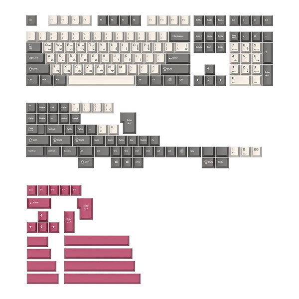 GJ Space Keycap Set PBT Doubleshot Keycap Set Cherry Profile for Mechanical Keyboard Astronaut Hirigana Cryillic Hangual Alice