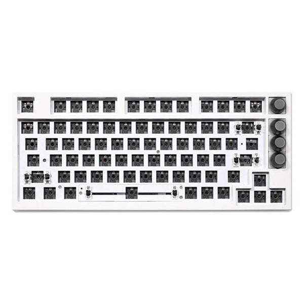 GK75 Gasket hot swappable 75% Custom Mechanical Keyboard Kit bluetooth wireless support split spacebar rgb switch leds type c software programmable