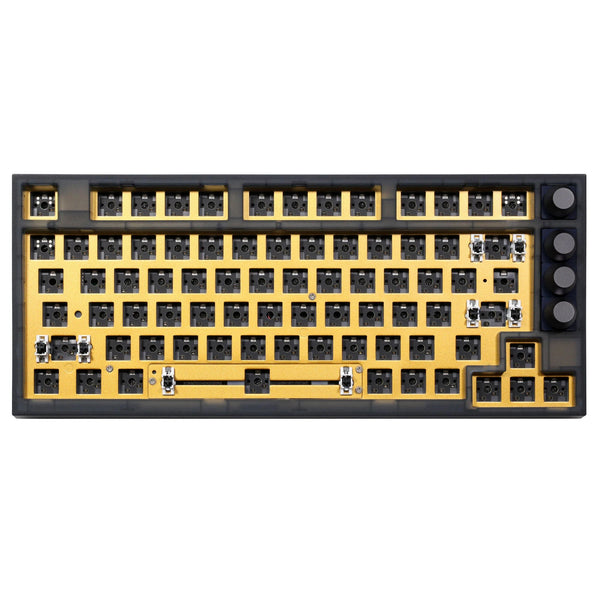GK75 Gasket hot swappable 75% Custom Mechanical Keyboard Kit bluetooth wireless support split spacebar rgb switch leds type c software programmable