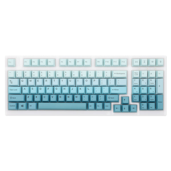 GKs gradient color Keycap Dye Subbed Keycap Set Cherry Profile Thick PBT for keyboard green blue bm60 bm65 bm68 xd64 cstc75 87