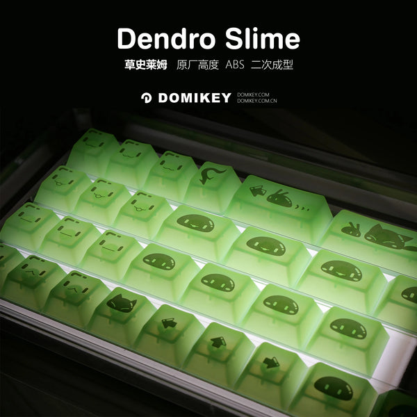 Hififox x Domikey Dendro Slime Cherry Profile ABS Doubleshots Keycap Set for keyboard BM60 CSTC75 BM65 BM68 XD60 スライム