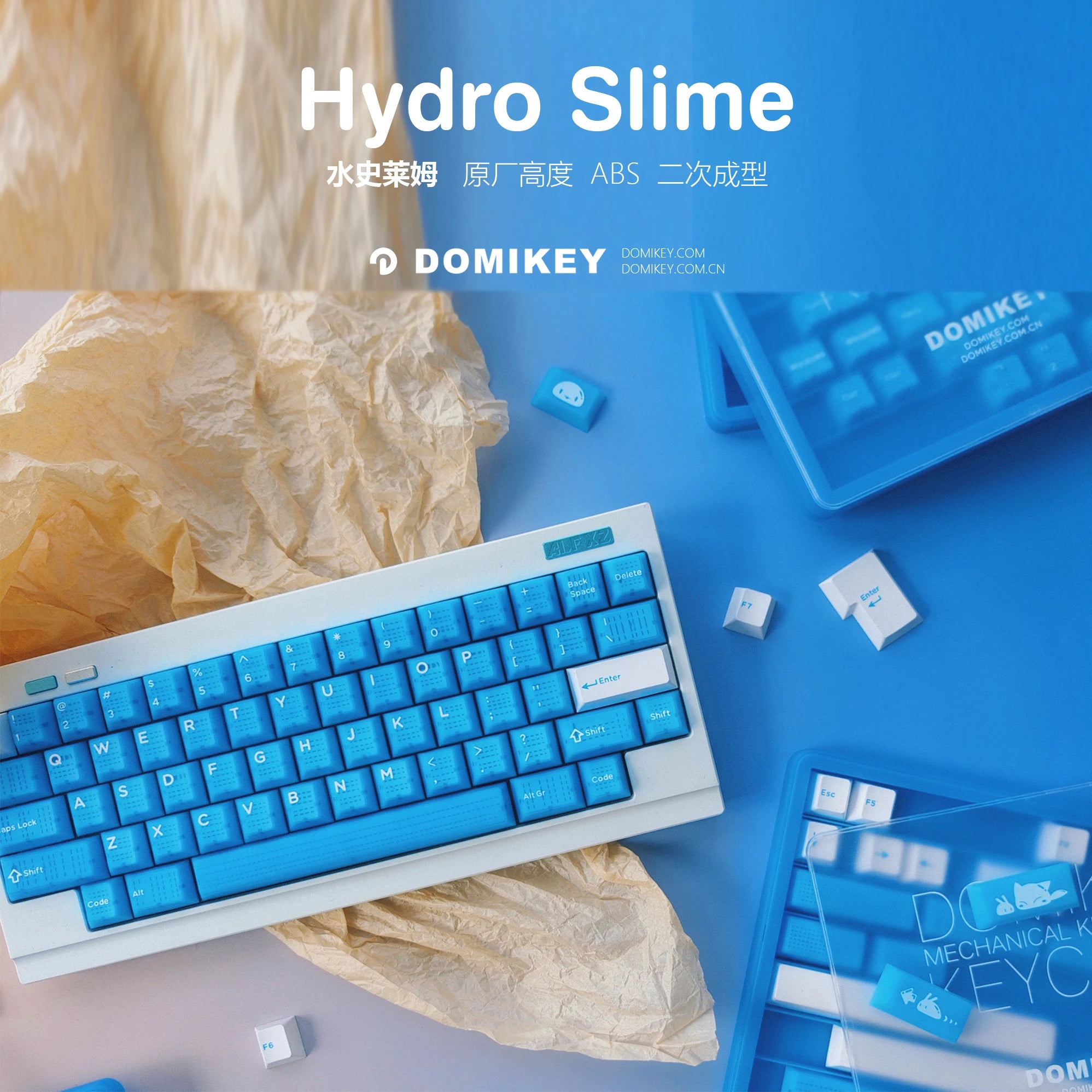 Hififox x Domikey Hydro Slime Cherry Profile ABS Doubleshots Keycap Se