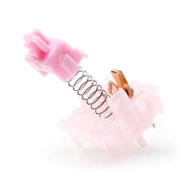 Mage Sakura V2 Switch Linear Switch 37g 43g 45g 51g for Gaming Mechanical Keyboard Pink Factory Lubed 50M Long Spring