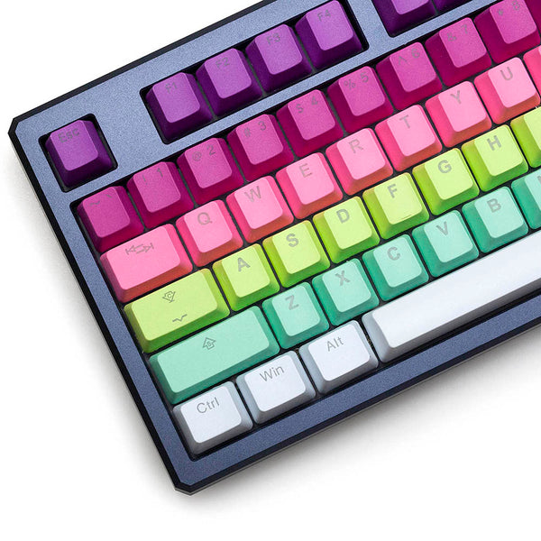 Taihao Ice Cream Keycap PBT Doubleshots Keycap OEM Profile for mechanical keyboard gradient Colorway