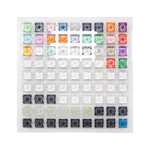 81 switch switches tester with acrylic base cherry kailh gateron outemu ice greetech box