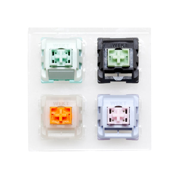 WEKT 4 switch tester switches with blank keycaps acrylic base for mechanical keyboard NAFU Wasabi Cream Orange LUCY
