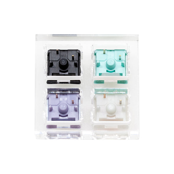 WEKT 4 switch tester switches with blank keycaps acrylic base for mechanical keyboard NAFU Wasabi Cream Orange LUCY