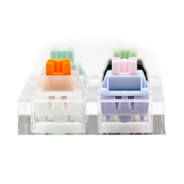 WEKT 4 switch tester switches with blank keycaps acrylic base for mechanical keyboard NAFU Wasabi Cream Orange LUCY