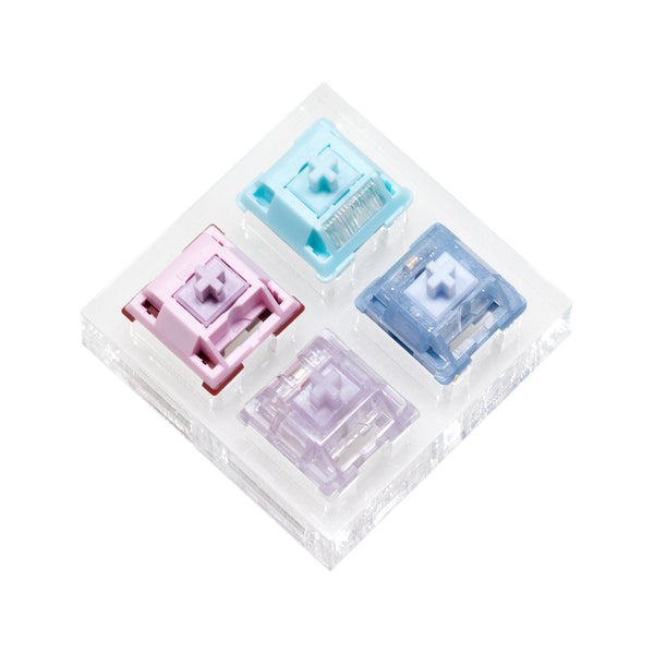 4 Switch Tester Switches with blank keycaps acrylic base for mechanical keyboard MOYU Muse MMD Dune Topaz Blue Topa