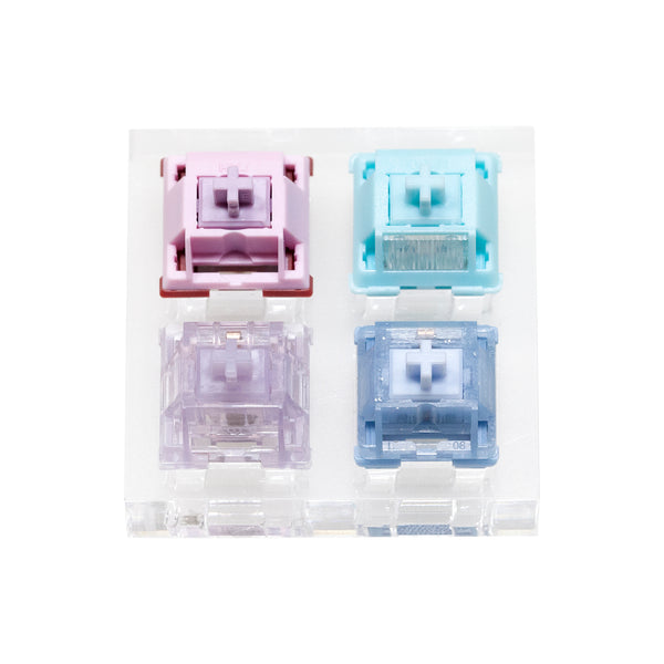 4 Switch Tester Switches with blank keycaps acrylic base for mechanical keyboard MOYU Muse MMD Dune Topaz Blue Topa
