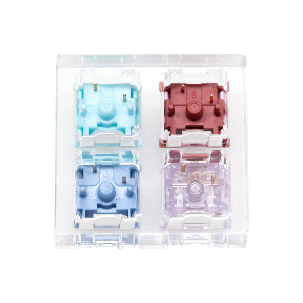 4 Switch Tester Switches with blank keycaps acrylic base for mechanical keyboard MOYU Muse MMD Dune Topaz Blue Topa