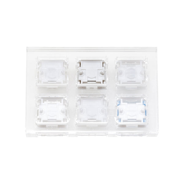 Unionwell 6 switch tester switches with blank keycaps acrylic base for mechanical keyboard Snow Shine Hunyuan Ice Shine Qianyuan