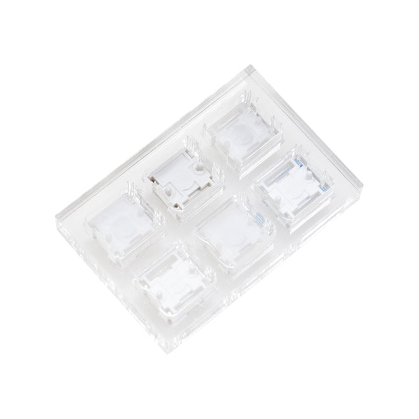 Unionwell 6 switch tester switches with blank keycaps acrylic base for mechanical keyboard Snow Shine Hunyuan Ice Shine Qianyuan