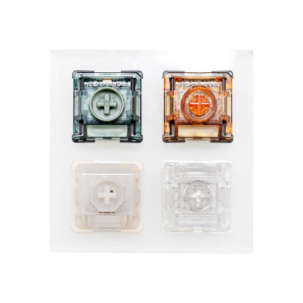 4 Switch Tester Switches with blank keycaps acrylic base for mechanical keyboard Long Yin Spark Orange Babao Ice Extreme