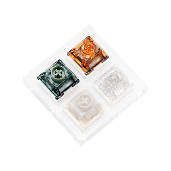 4 Switch Tester Switches with blank keycaps acrylic base for mechanical keyboard Long Yin Spark Orange Babao Ice Extreme