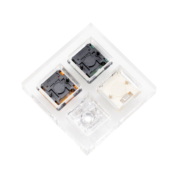 4 Switch Tester Switches with blank keycaps acrylic base for mechanical keyboard Long Yin Spark Orange Babao Ice Extreme