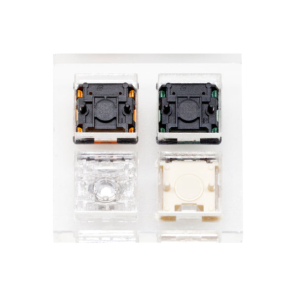 4 Switch Tester Switches with blank keycaps acrylic base for mechanical keyboard Long Yin Spark Orange Babao Ice Extreme