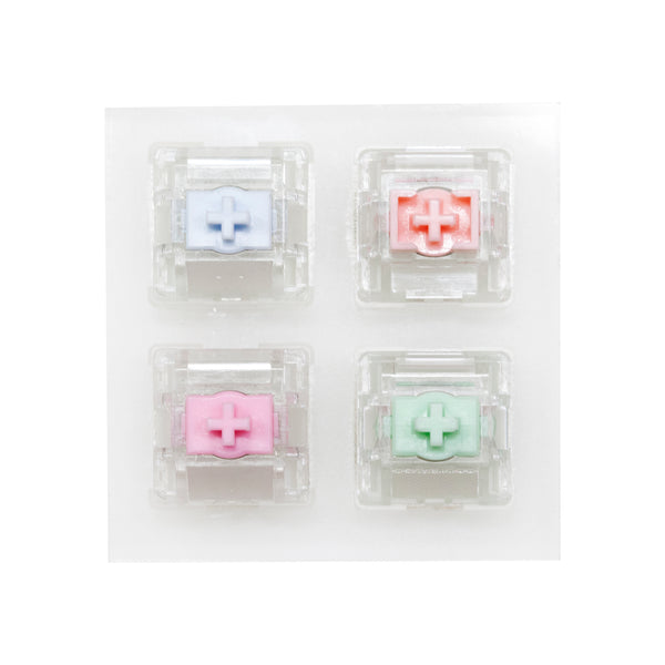 4 Everglide switch tester switches with blank keycaps acrylic base for mechanical keyboard Siren V3 Ticky Rice Magneto UE