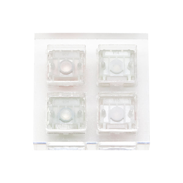 4 Everglide switch tester switches with blank keycaps acrylic base for mechanical keyboard Siren V3 Ticky Rice Magneto UE