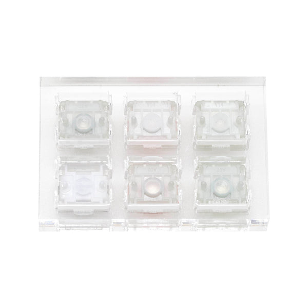 Everglide 6 switch tester switches with blank keycaps acrylic base for mechanical keyboard Yaoguang Ticky Rice Magneto Siren V3