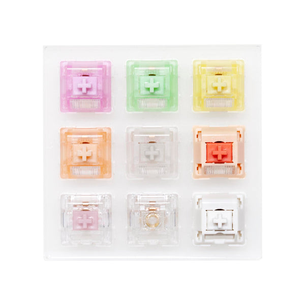 MMD 9 switch tester switches with blank keycaps acrylic base for INK Purple Green Yellow Orange White NP Silent Aqua King NEO
