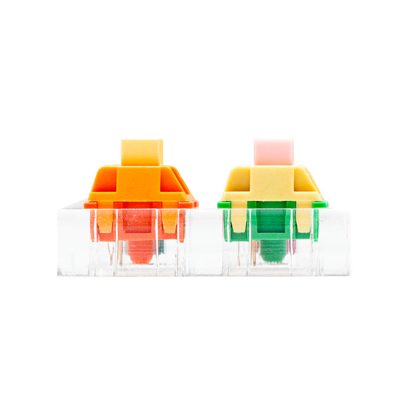 Outemu 4 switch tester switches with blank keycaps acrylic base for mechanical keyboard Maple Leaf Spring Breeze Lotus Plum