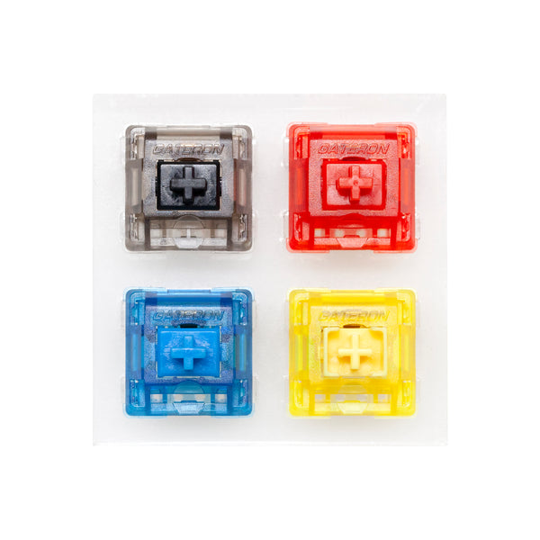 Gateron 4 switch tester switches with blank keycaps acrylic base for mechanical keyboard Ink V2 Black Red Blue Yellow