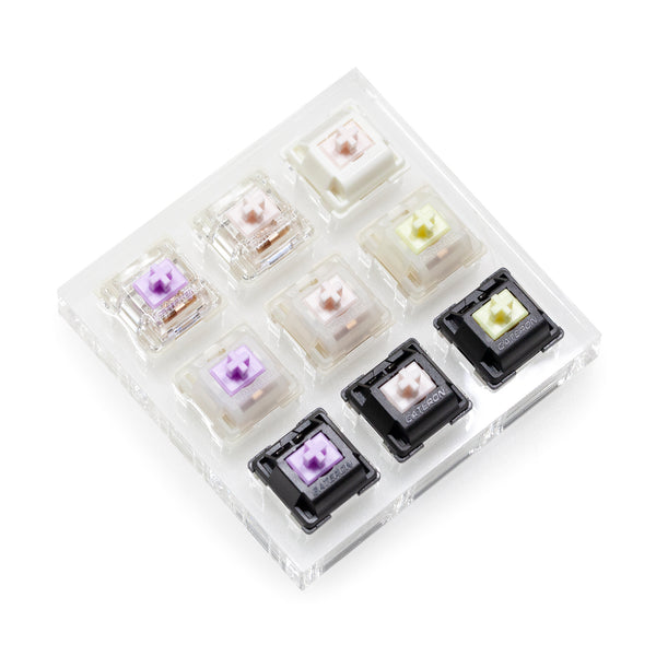 Gateron 9 switch tester switches with blank keycaps acrylic base for Oil King Yellow Pink Purple KS 3 Smoothie Silent Pink